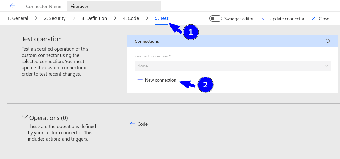Test connector