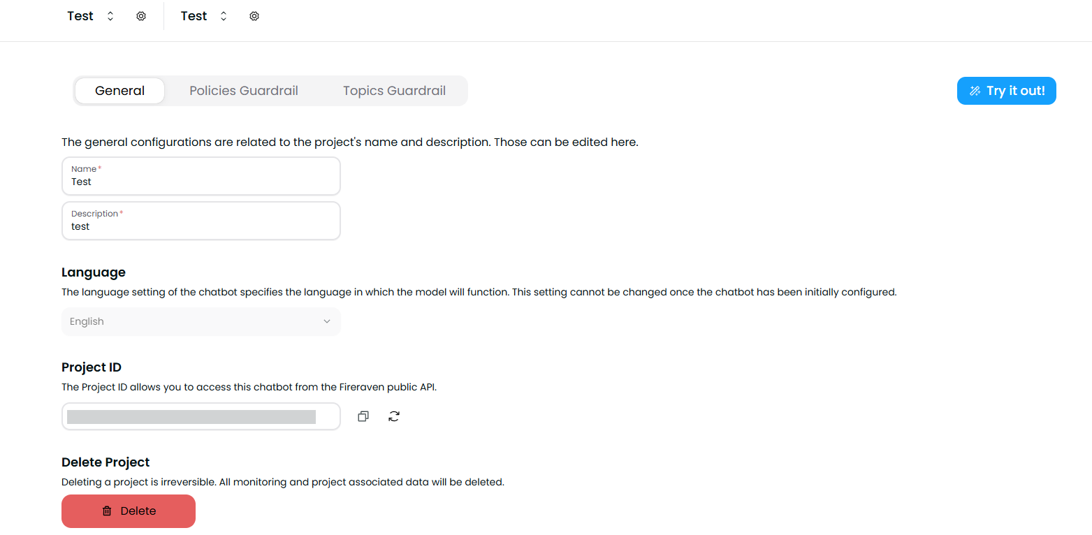 Project Settings General
